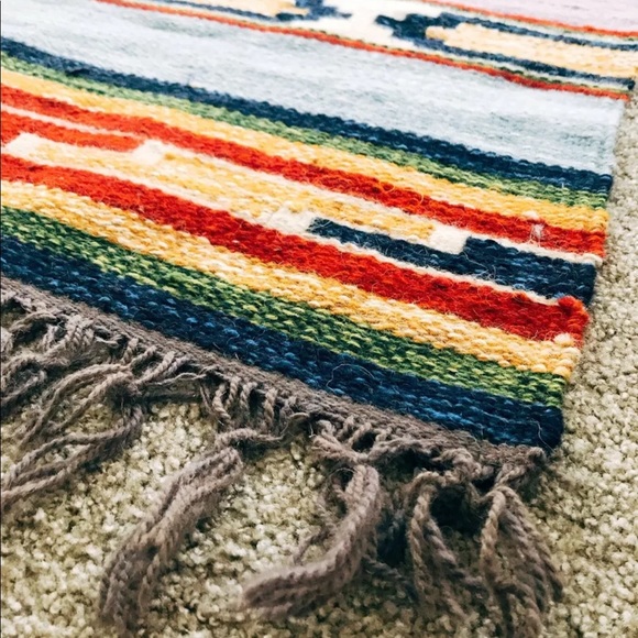 Handwoven Egyptian Rug 100% Wool – multicolor. - Picture 2 of 5